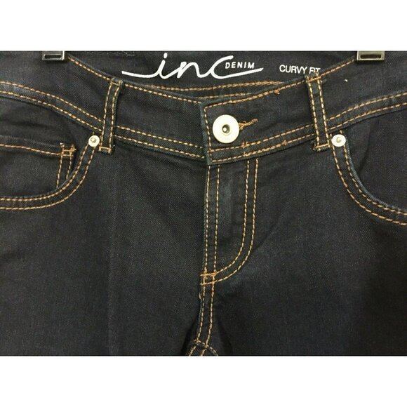INC International Concepts Womens Indigo Denim Cur - Picture 4 of 9